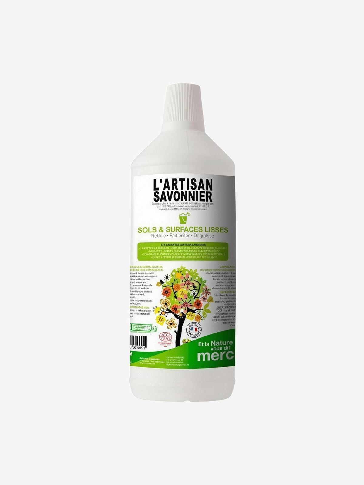 Sols et Surfaces lisses 1L L Artisan Savonnier Entretien - Herboristerie de Paris