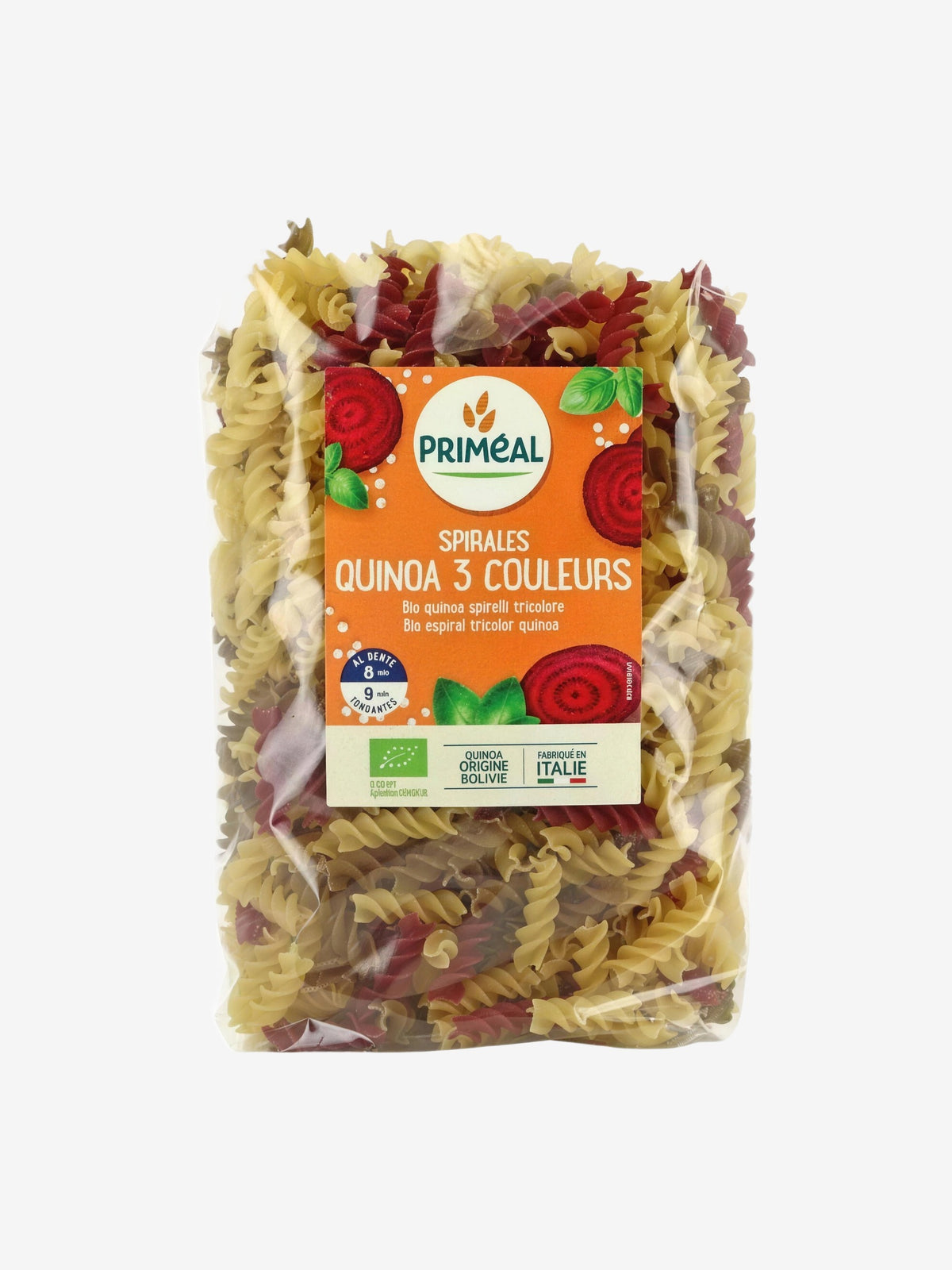 Spirales 3 couleurs au quinoa 500g Primeal - Herboristerie de Paris