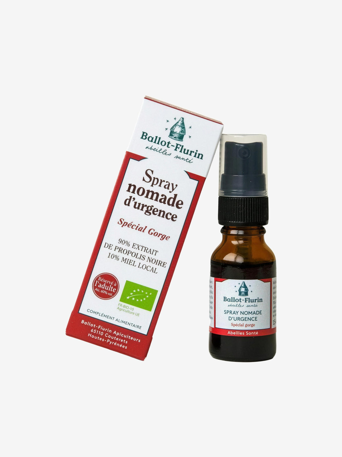 Spray Nomade d'urgence à la Propolis 15 ml Ballot Flurin - Herboristerie de Paris