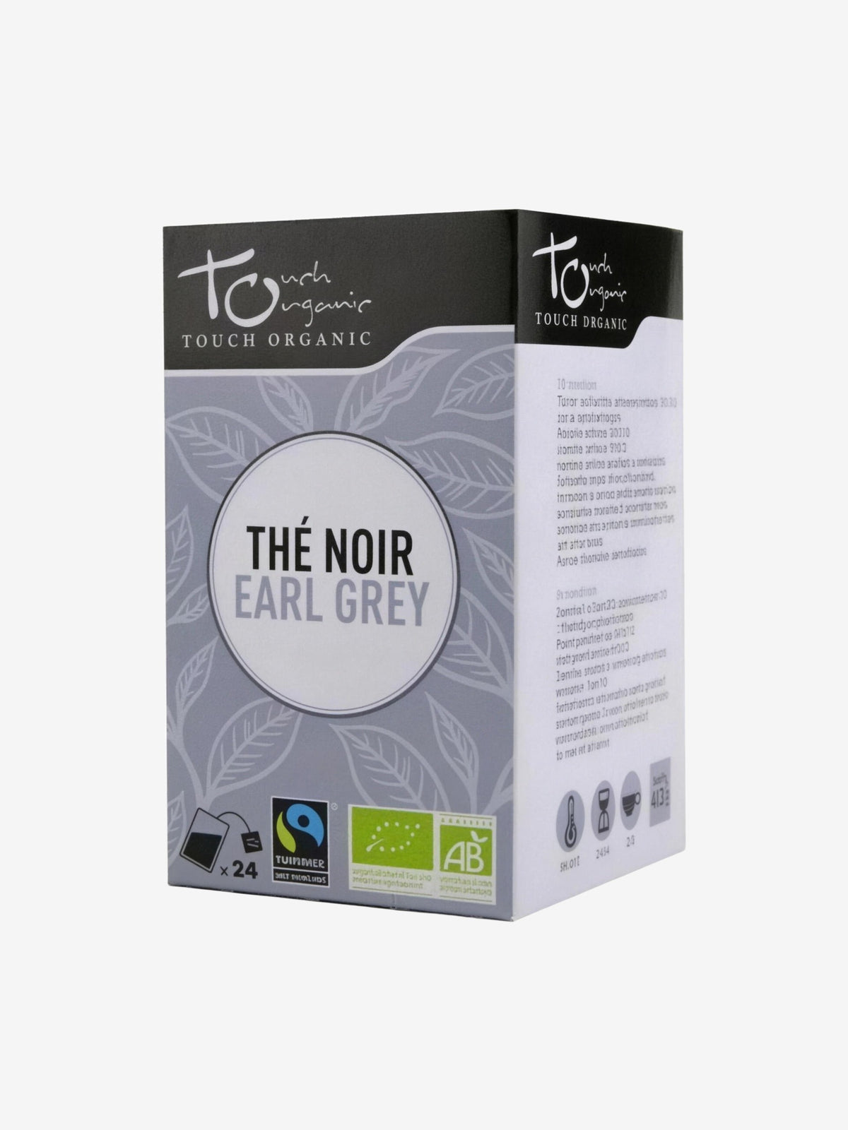 Thé noir Earl Grey BIO 24 sachets 48g Touch Organic - Herboristerie de Paris