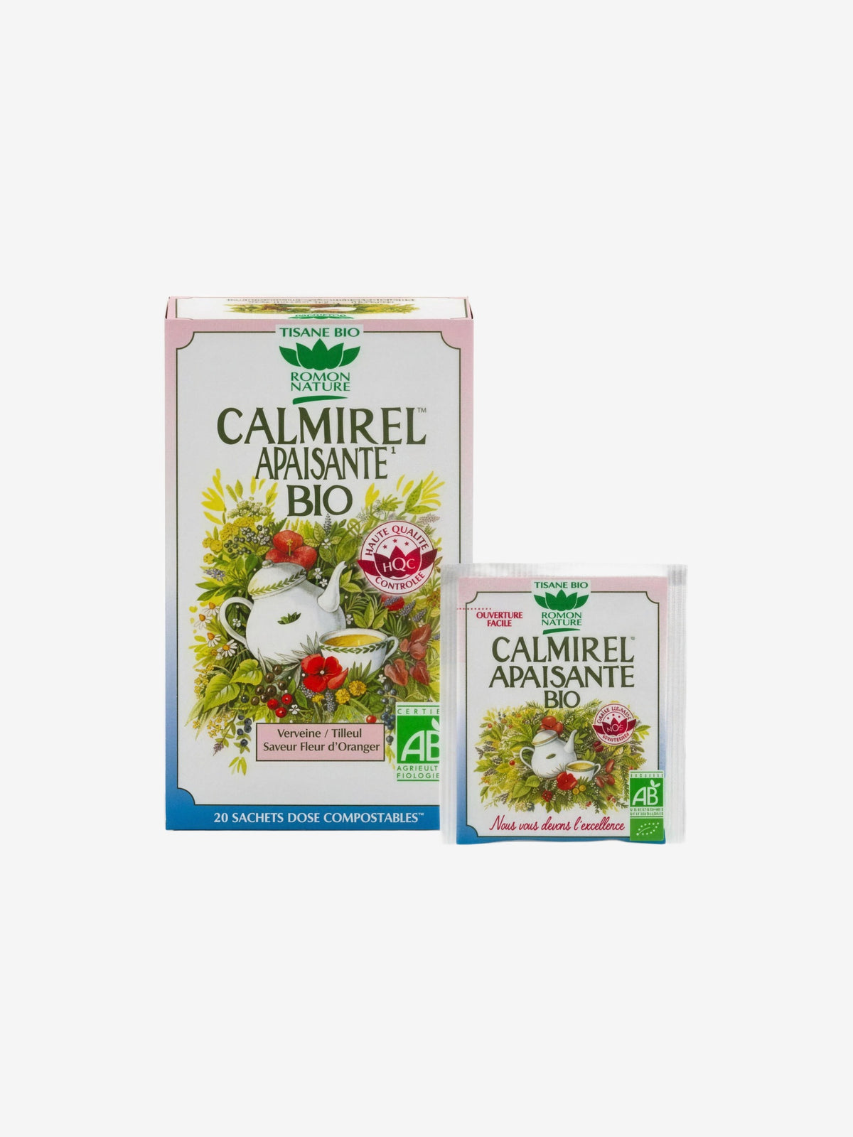 Tisane Apaisante Enfant Calmirel bio 20 sachets 32g Romon Nature - Herboristerie de Paris