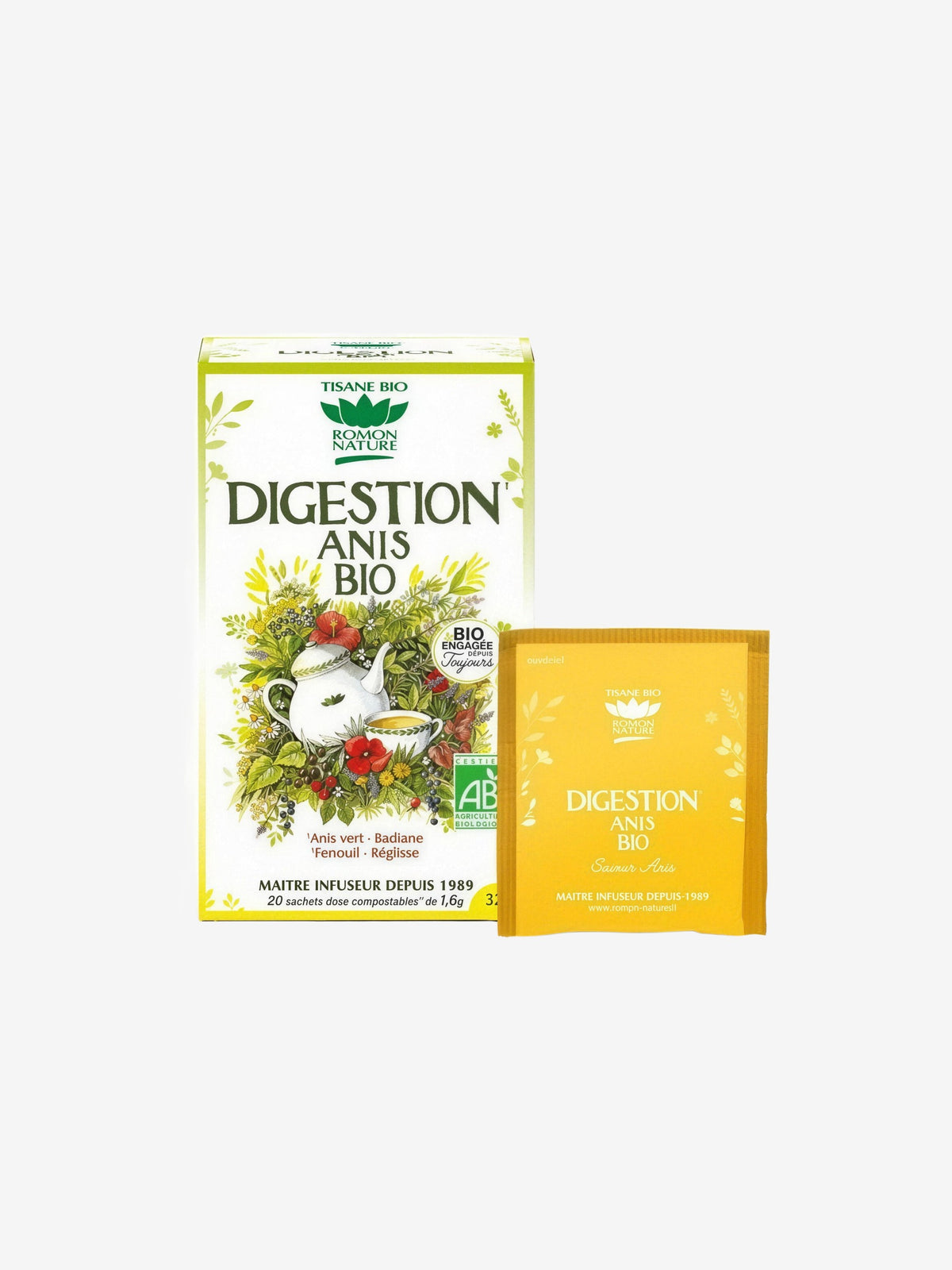 Tisane Digestion Anis BIO 20 sachets 32g Romon Nature - Herboristerie de Paris