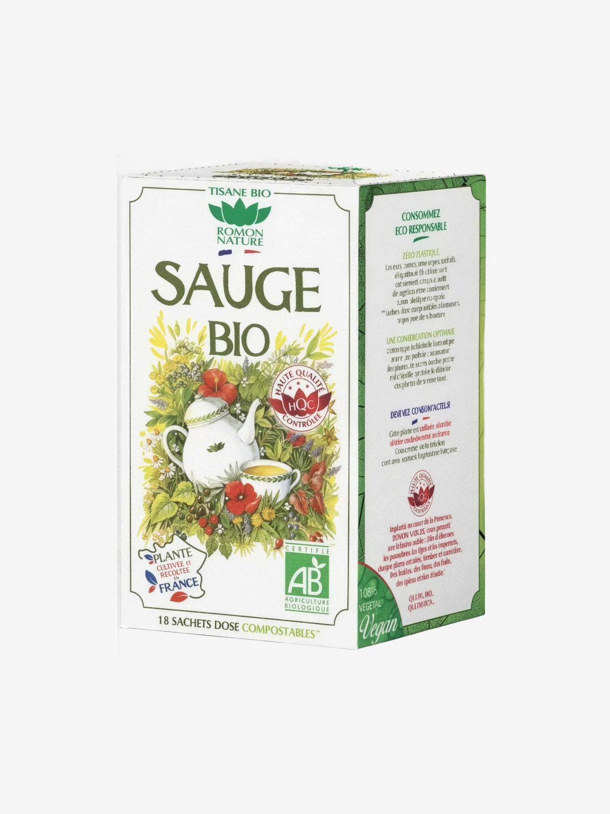 Tisane Sauge bio 18 sachets 30g Romon Nature - Herboristerie de Paris