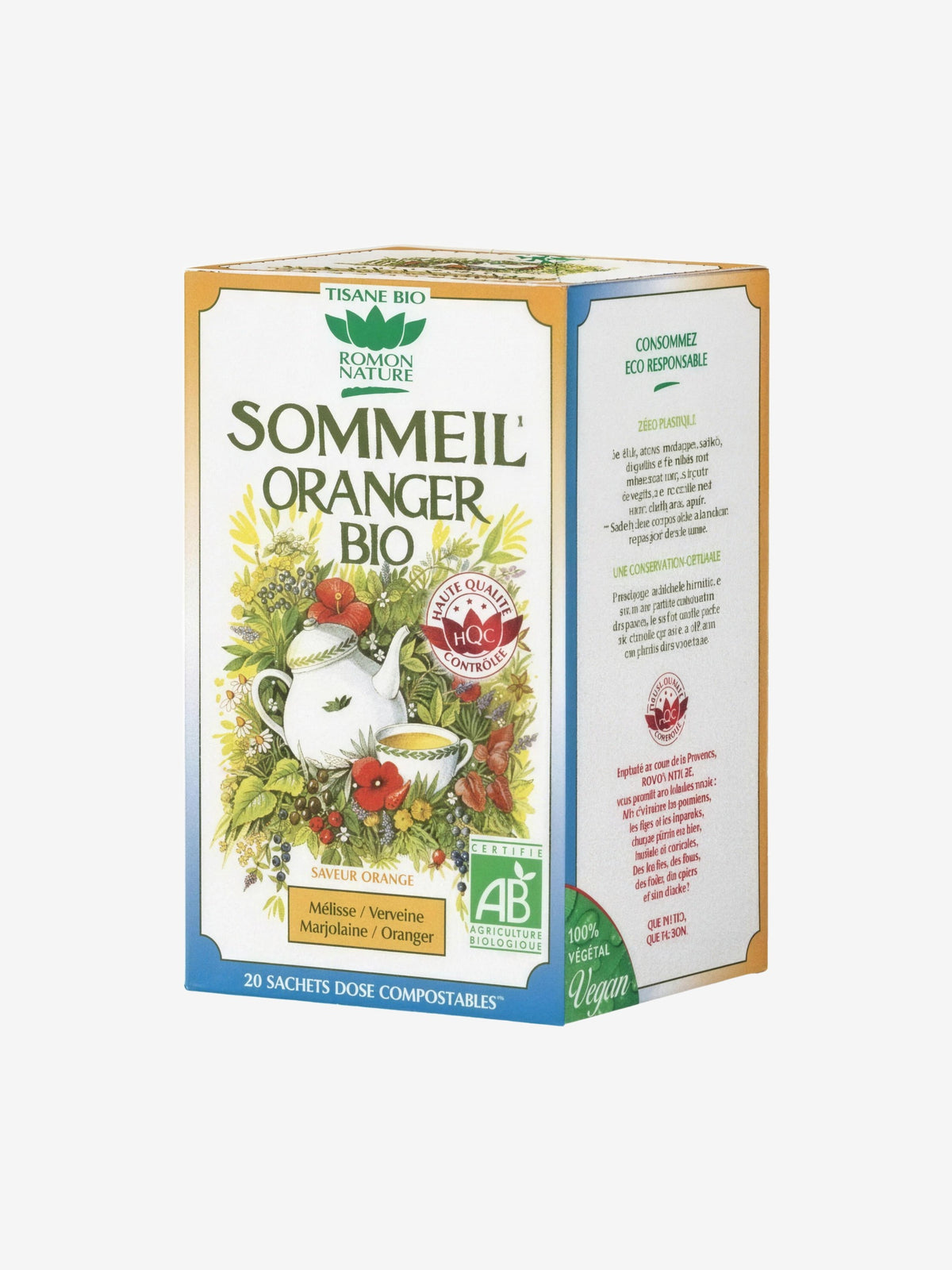 Tisane Sommeil Oranger 20 sachets 32g Romon Nature - Herboristerie de Paris