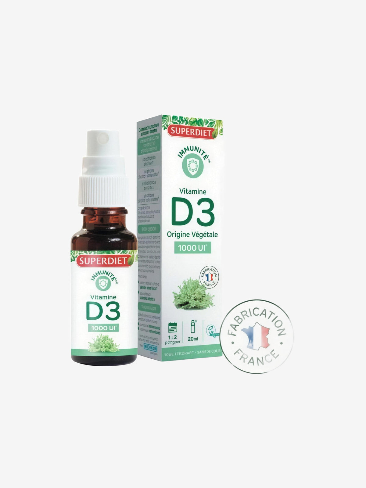 Vitamine D3 1000UI 20ml Super Diet - Herboristerie de Paris